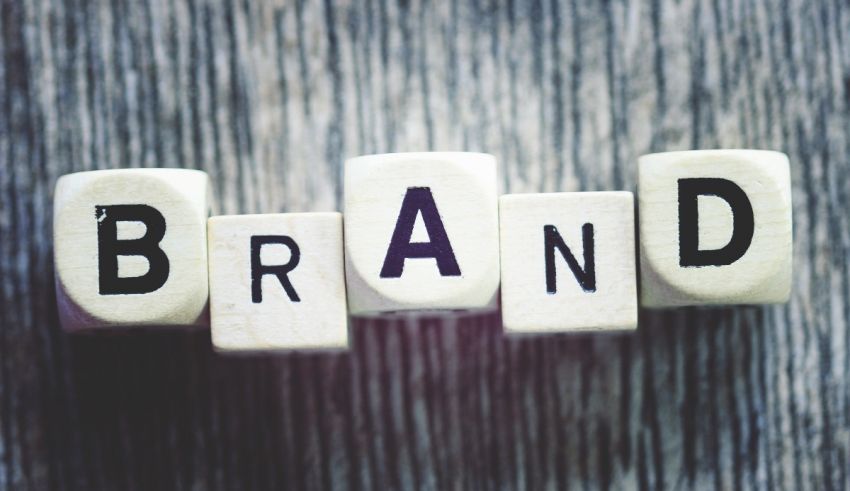 The word brand spelled out in wooden blocks.