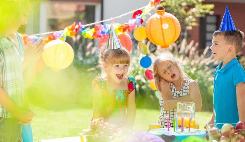 A group of children at a birthday party.