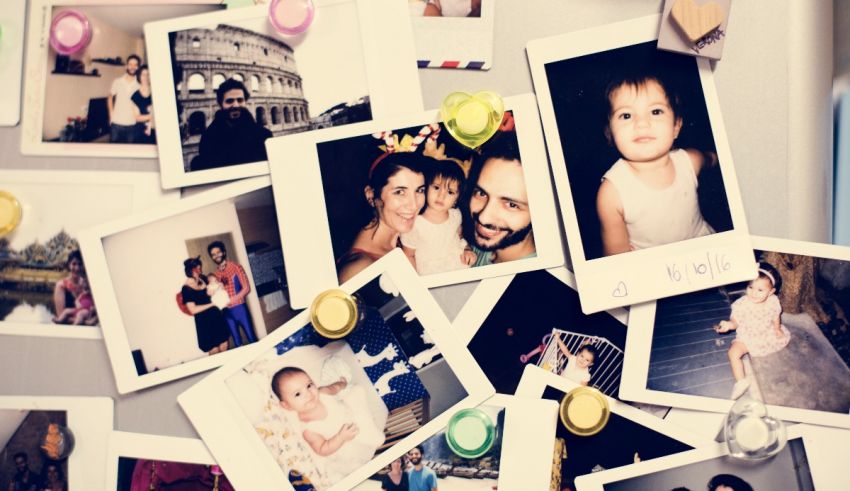 A refrigerator with a lot of pictures on it.