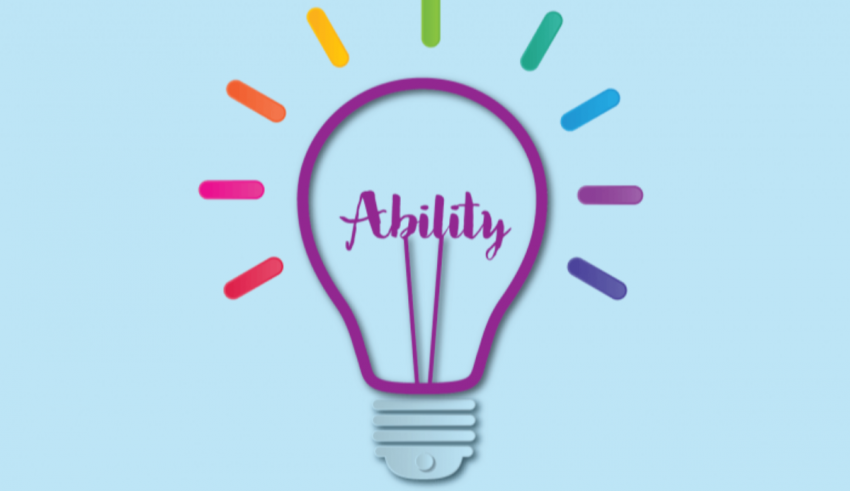 A light bulb with the word ability on it.