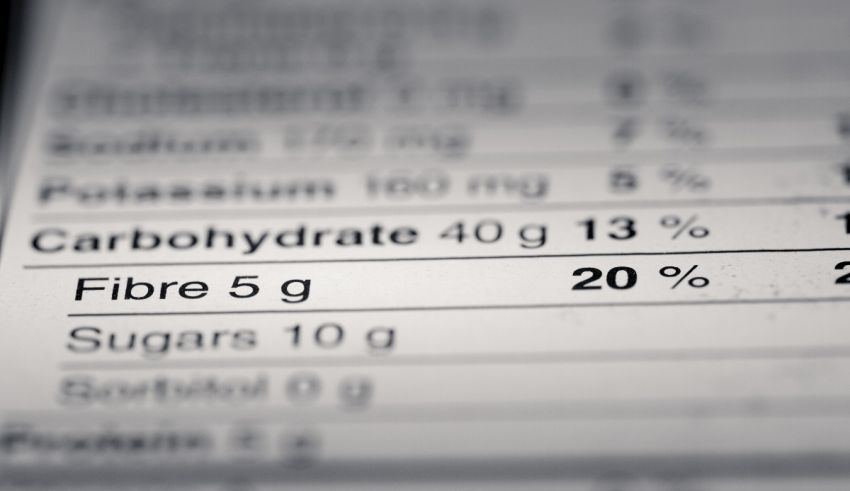 A close up image of a food label.