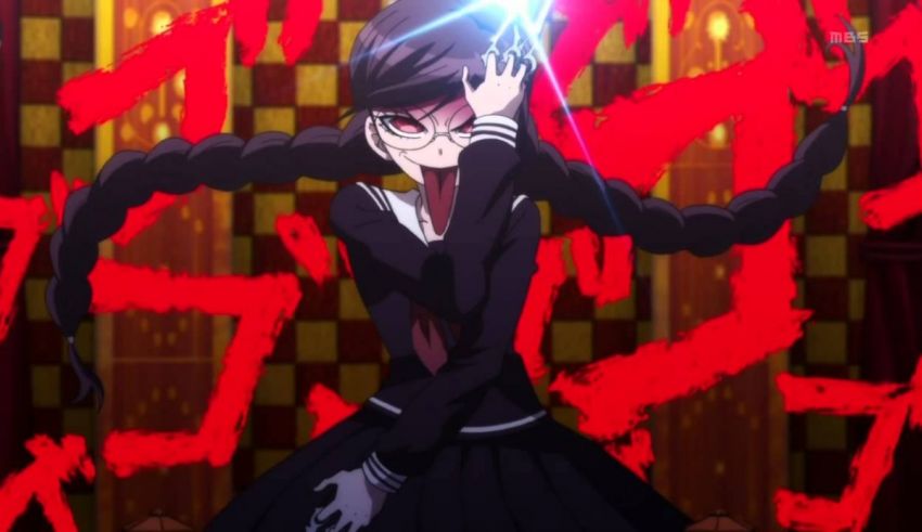 A girl in a school uniform holding a sword.