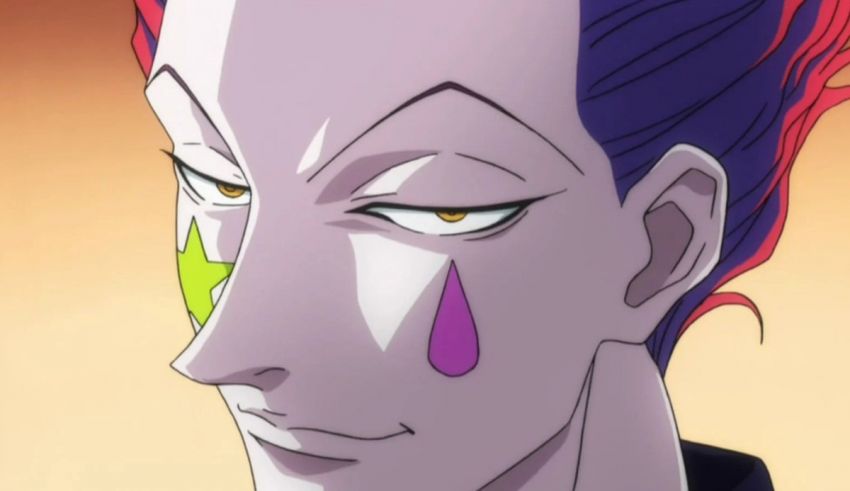 An anime character with red hair and blue eyes.