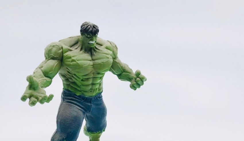 The incredible hulk action figure on a white background.