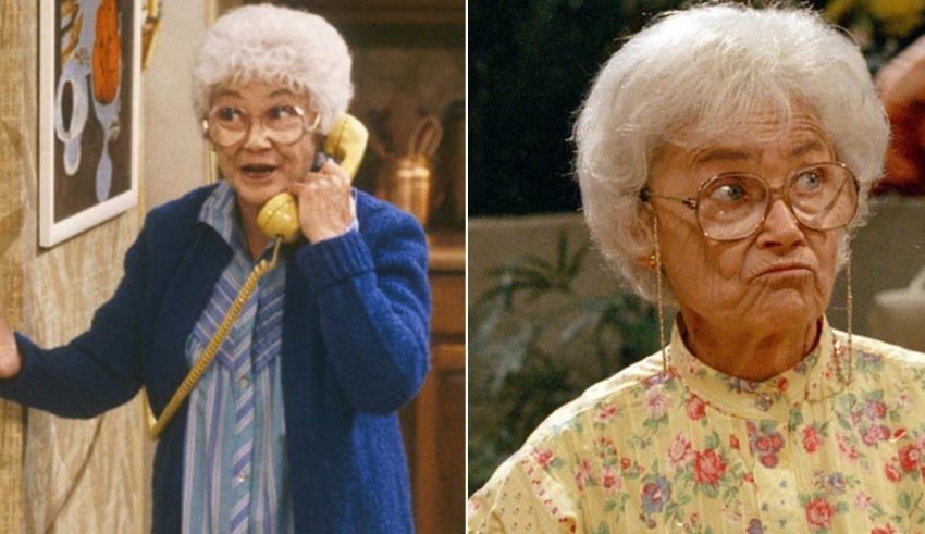 Two pictures of an older woman talking on the phone.