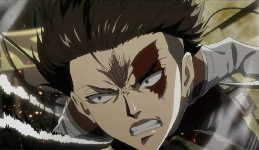 An anime character with a sword in his hand.