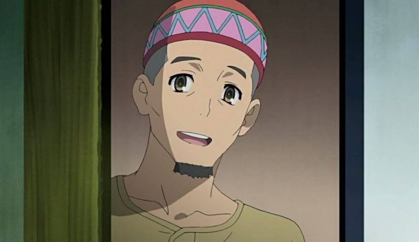 A man wearing a hat is looking out of a window.