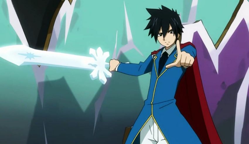 An anime character holding a sword.