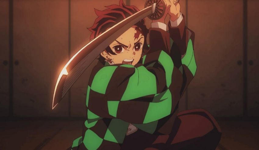 An anime character holding a sword.