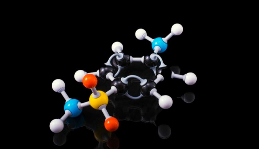 A model of a molecule.