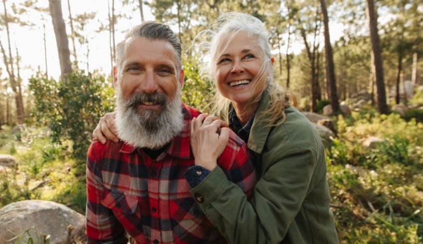 A man and woman smiling for a picture.