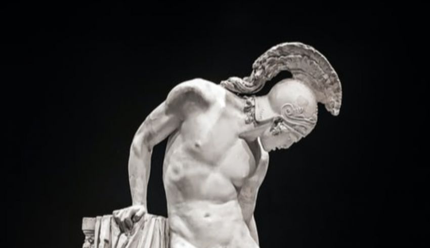 A statue of a man.