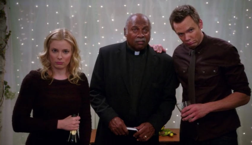 A group of people standing together.