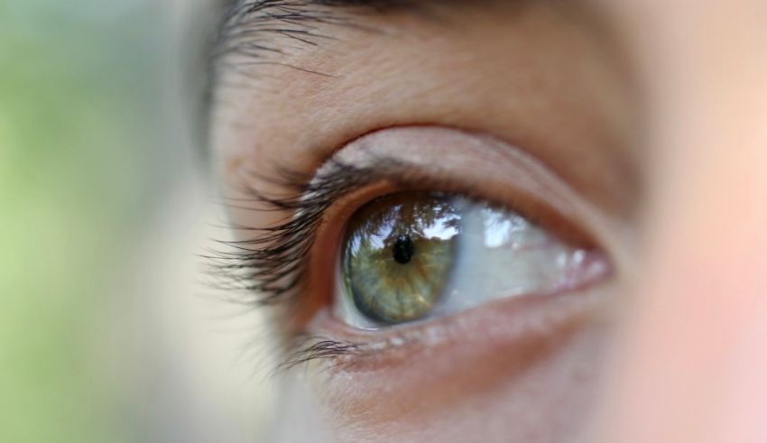 A close up of a woman's eye.