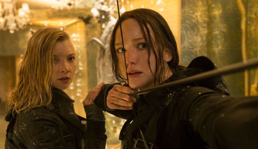 Katniss everdeen and katniss everdeen in the hunger games.
