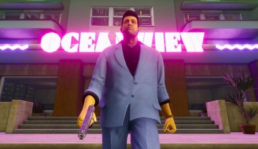A man in a suit is standing in front of a building.