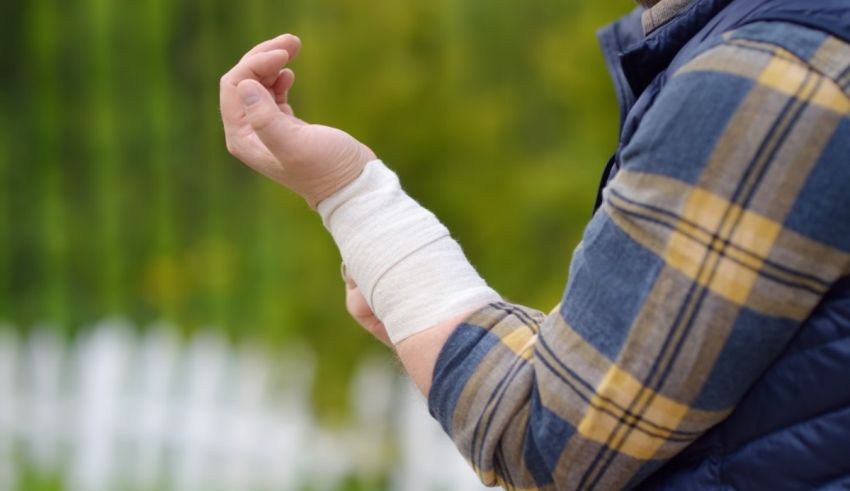 A man with a bandage on his hand.