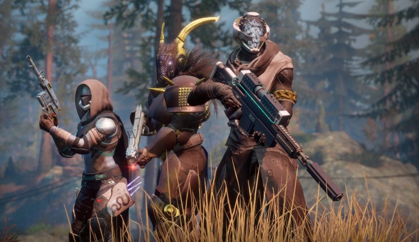 A group of people with guns in a video game.