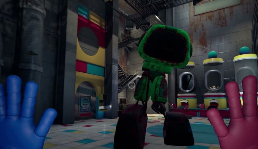 An image of a room with a robot in it.