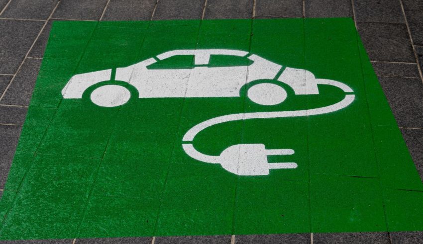 An electric car is plugged into a charging station.