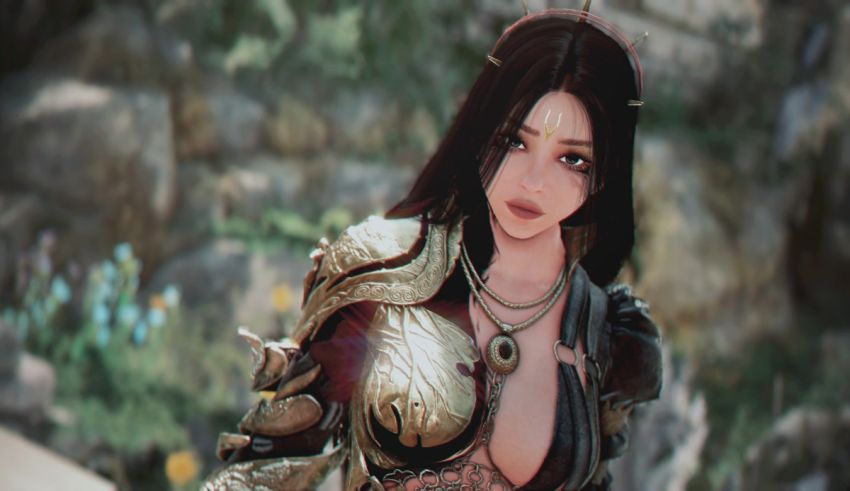 A female character in a video game.