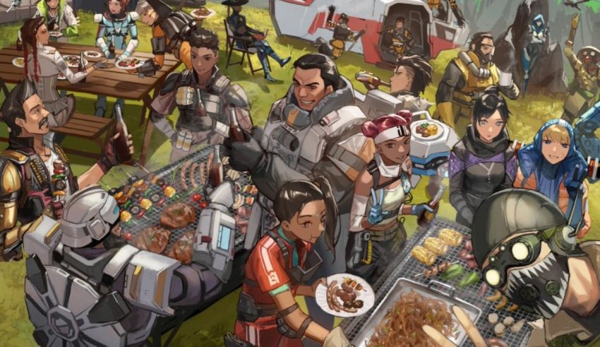 A group of people are gathered around a table.