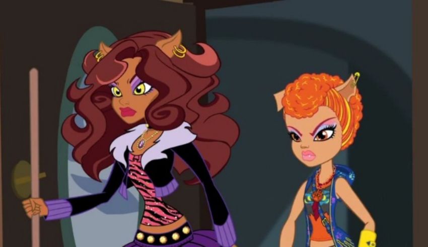 Cartoon of two girls.