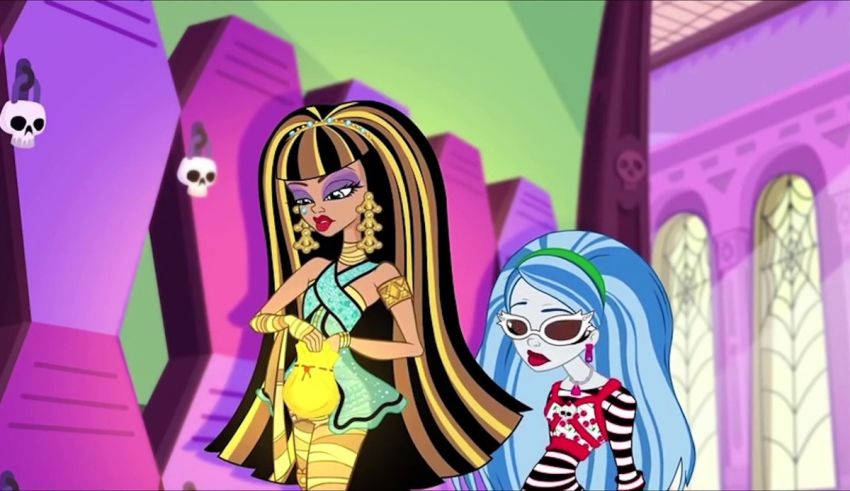 Cartoon of two girls.