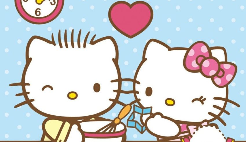 Hello kitty and kitty.
