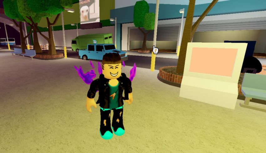 A 3d image of a man standing on a street.