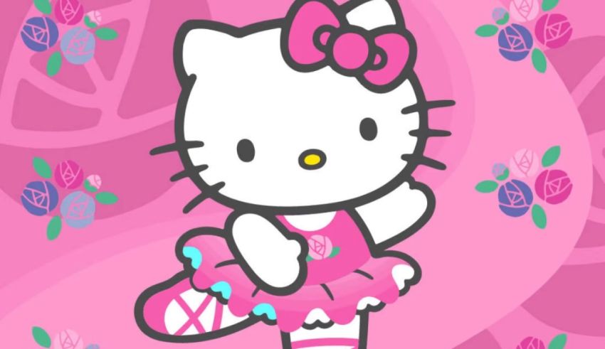 Hello kitty ballerina wallpaper.