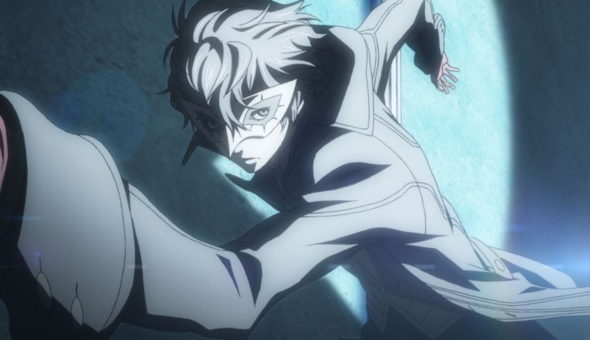 A character in an anime is holding a sword.