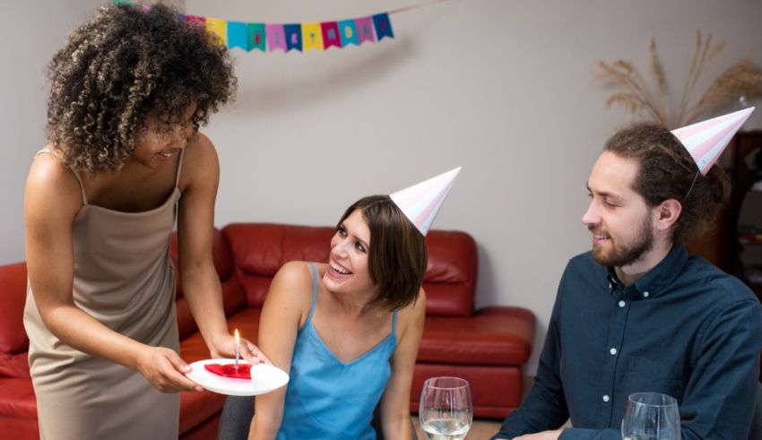 A group of people at a birthday party.