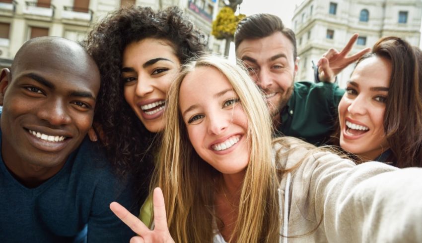 A group of friends taking a selfie.