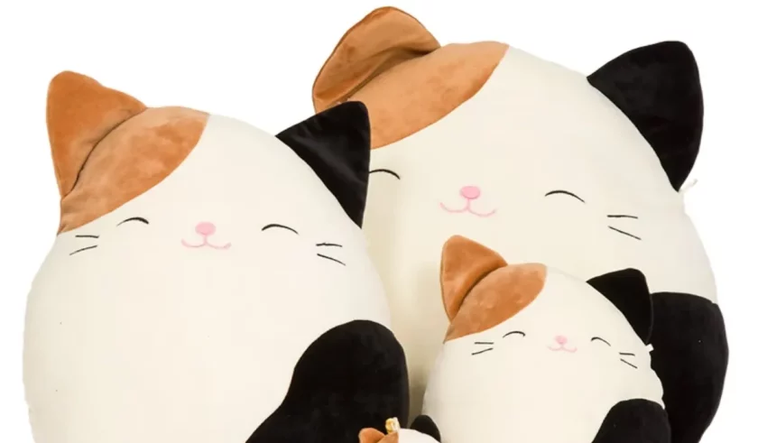 Kawaii kitty plush toy set.