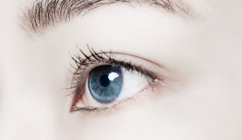 A close up of a woman's eye.