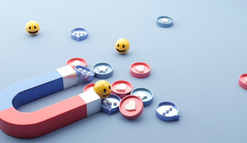A magnet surrounded by a group of smiling faces.