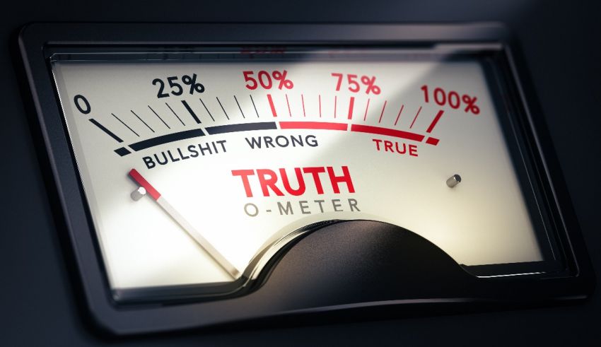 A close up of a meter with the word truth on it.