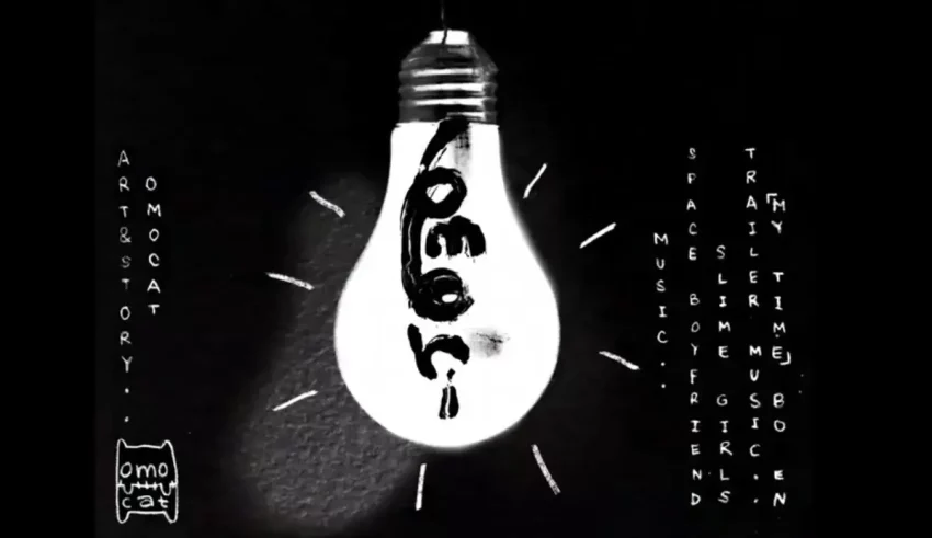 An image of a light bulb with words written on it.