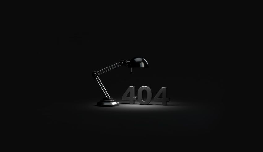 A black lamp with the number 404 on it.