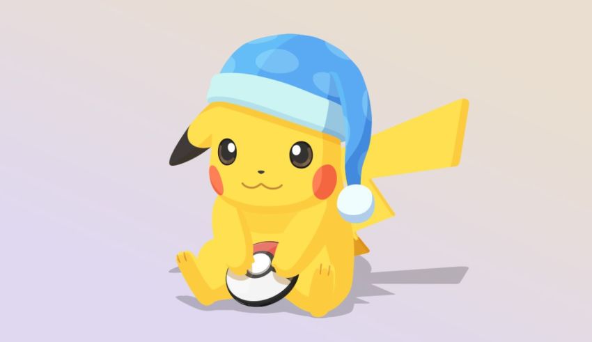 A pikachu wearing a blue hat.