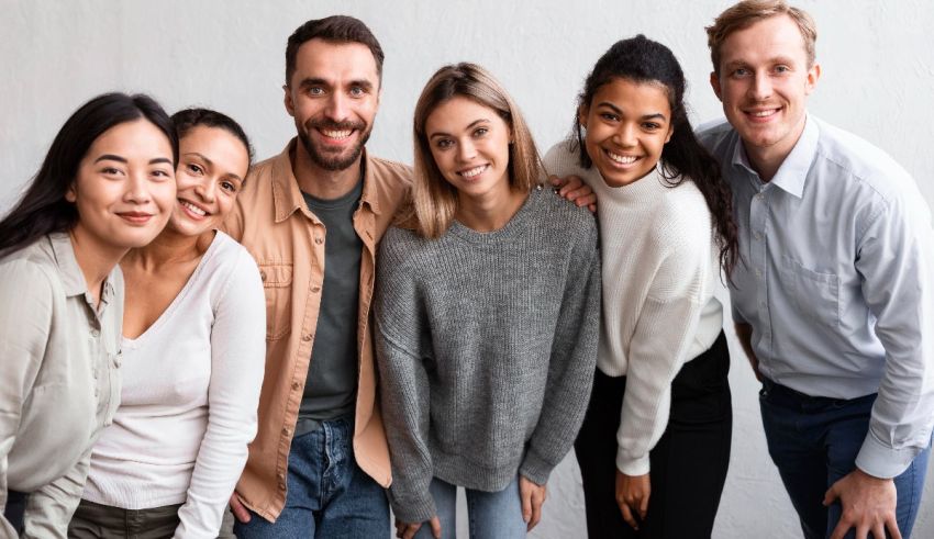 A group of people posing for a photo.