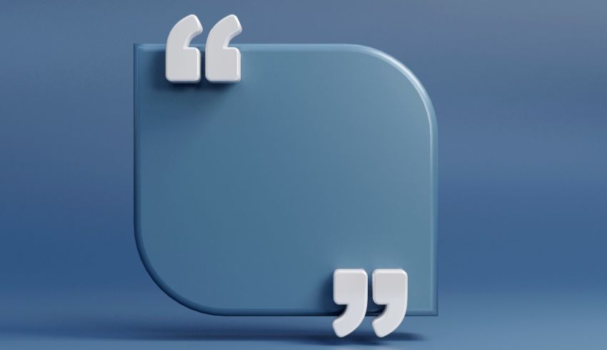 A blue frame with white speech bubbles on it.