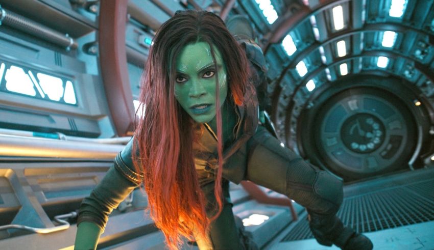 Gamora in guardians of the galaxy.
