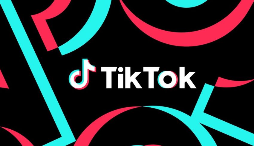 The logo for tiktok on a black background.