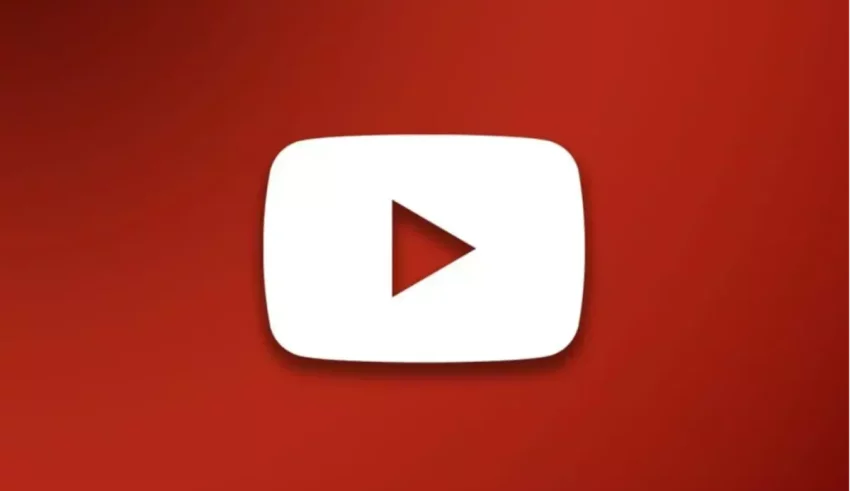 The youtube logo on a red background.