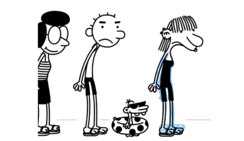 A cartoon of a group of people standing next to each other.