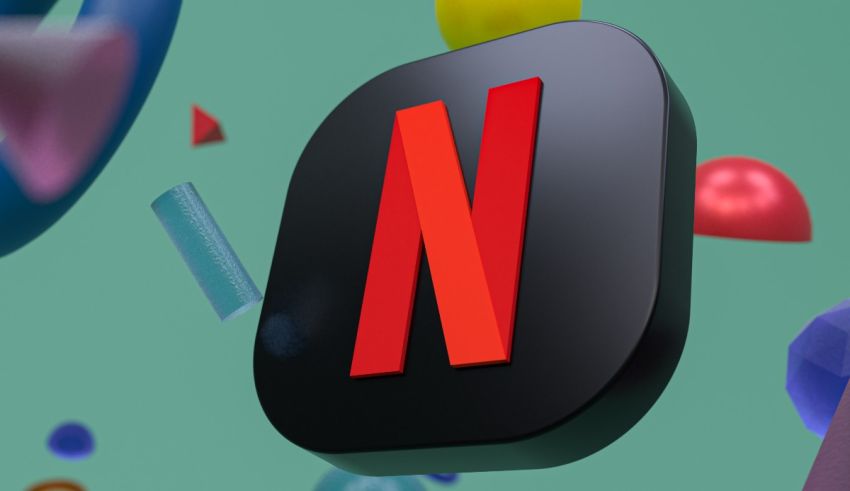 The netflix logo is surrounded by colorful balls.